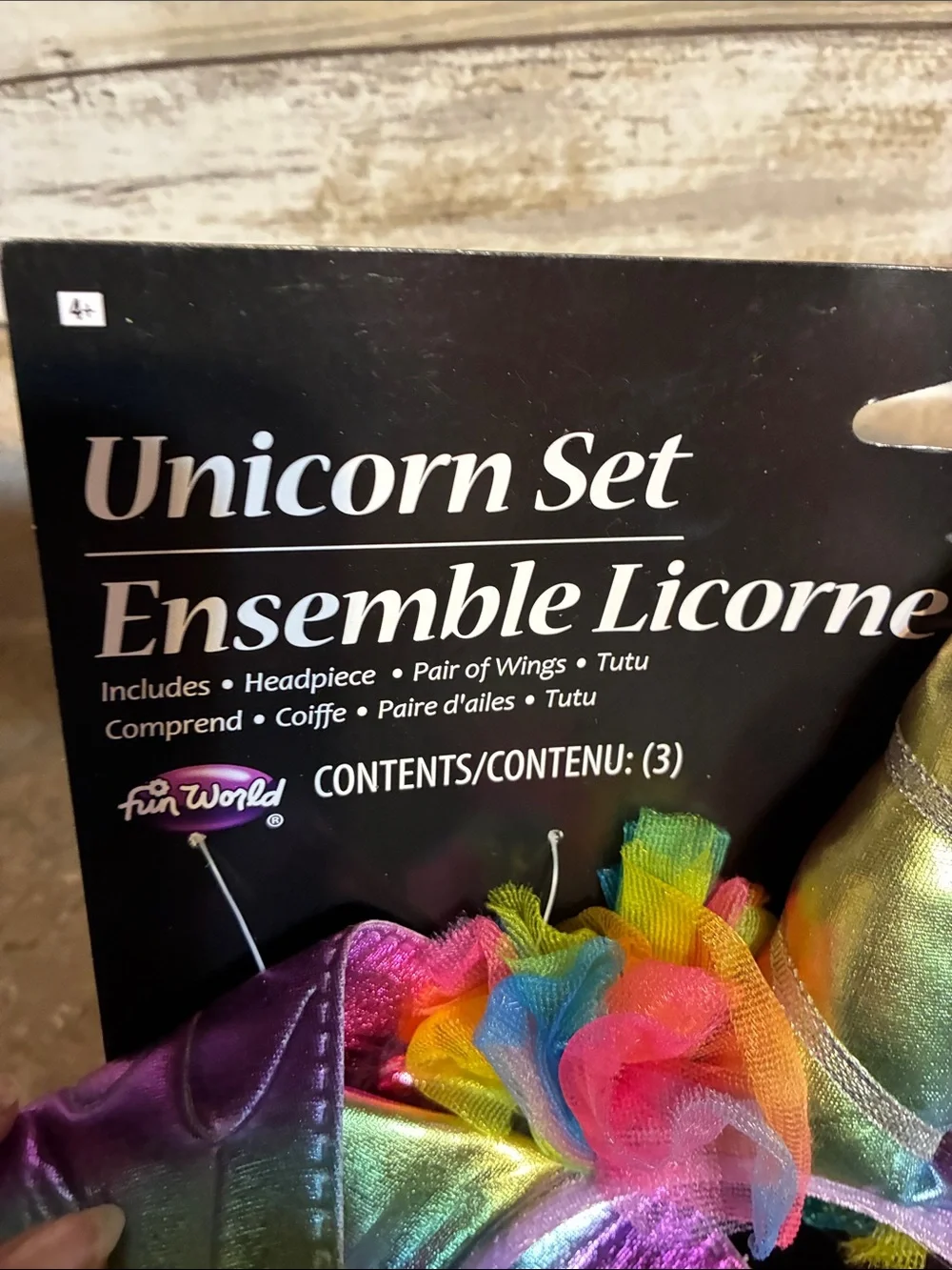 Halloween Unicorn Set Kids Costume - Rainbow Wings, Headpiece & Tutu NWT